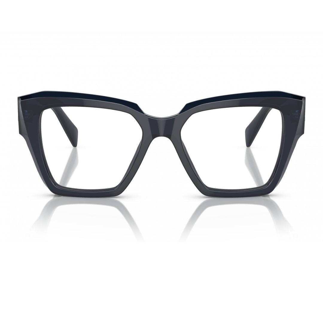 Prada PR 09ZV 08Q1O1 51 women’s Transparent Blue acetate cat-eye prescription glasses
