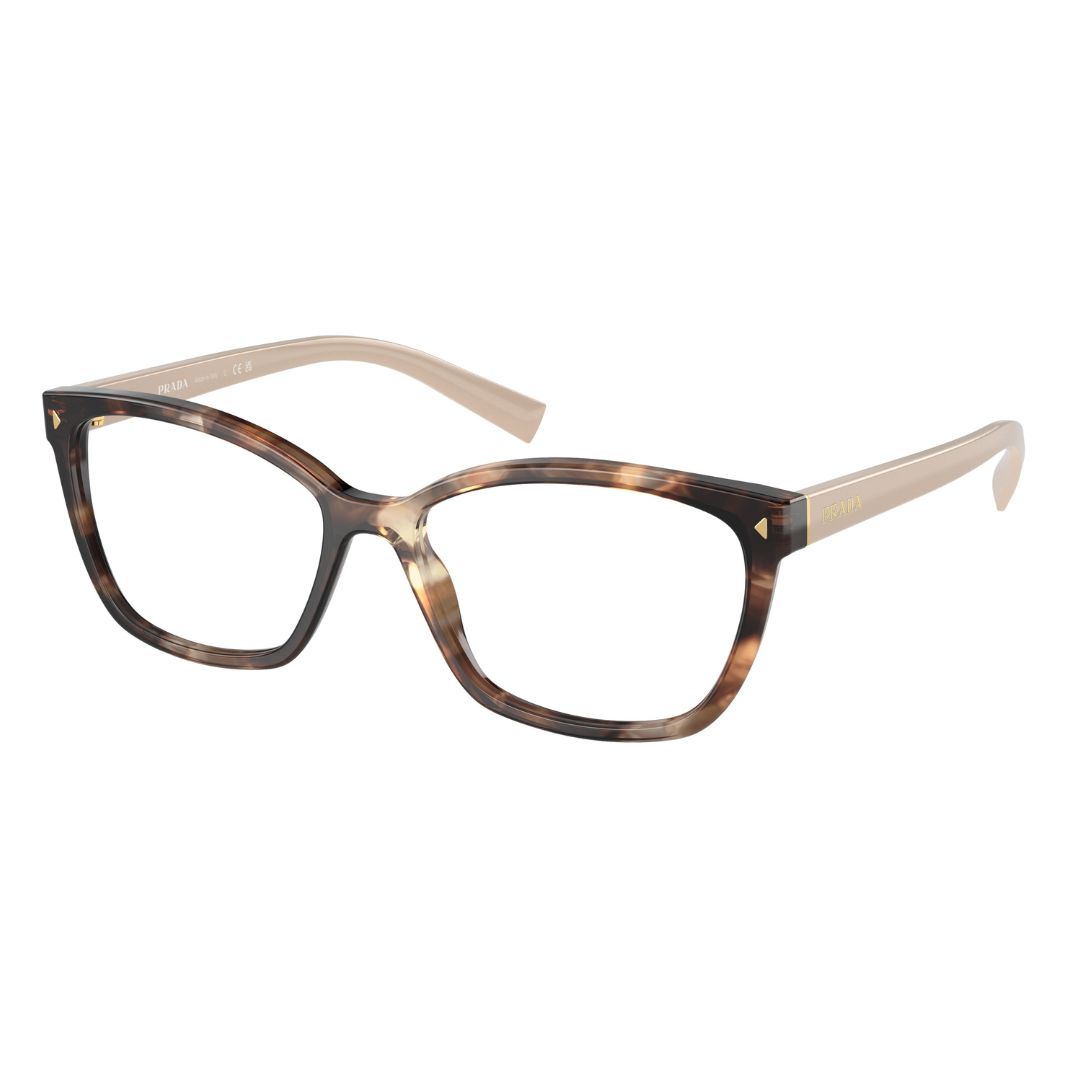Prada PR 15ZV 07R1O1 55 women’s Caramel Havana rectangular acetate prescription glasses