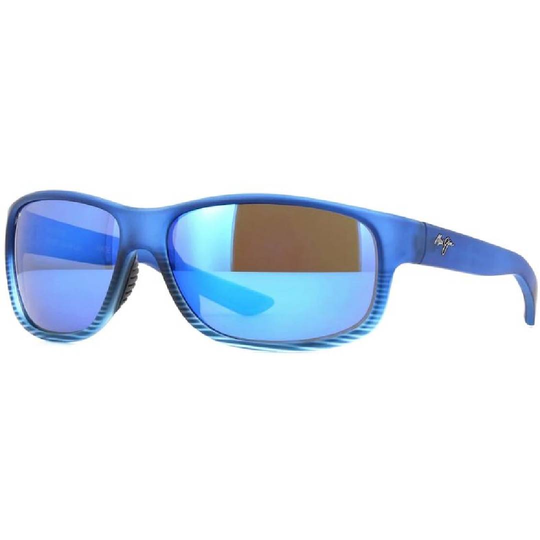 Maui Jim Kaiwi Channel MJ B840 03S Blue Black Stripe / Blue Hawaii Sunglasses