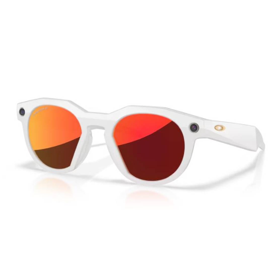 Oakley Meta HSTN OO 8002 800204 Warm Grey / Prizm Red Sunglasses