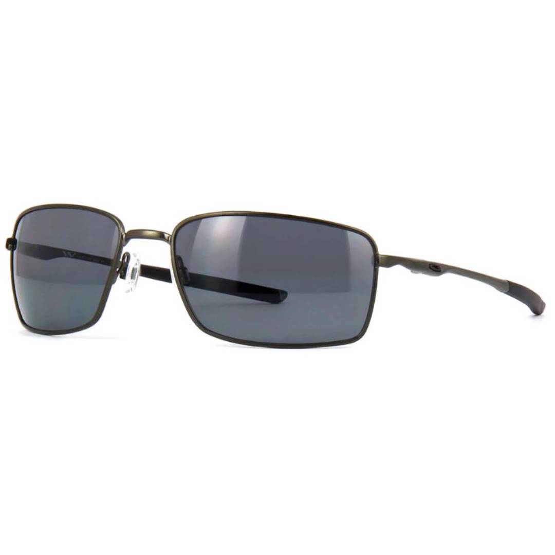 Oakley Square Wire OO 4075 04 Carbon / Grey Polarized Sunglasses