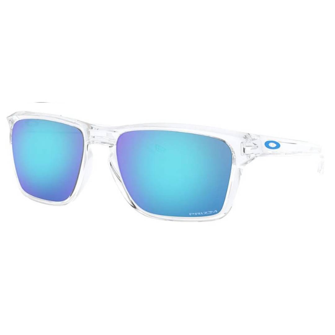 Oakley Sylas OO 9448 04 Polished Clear / Prizm Sapphire Sunglasses