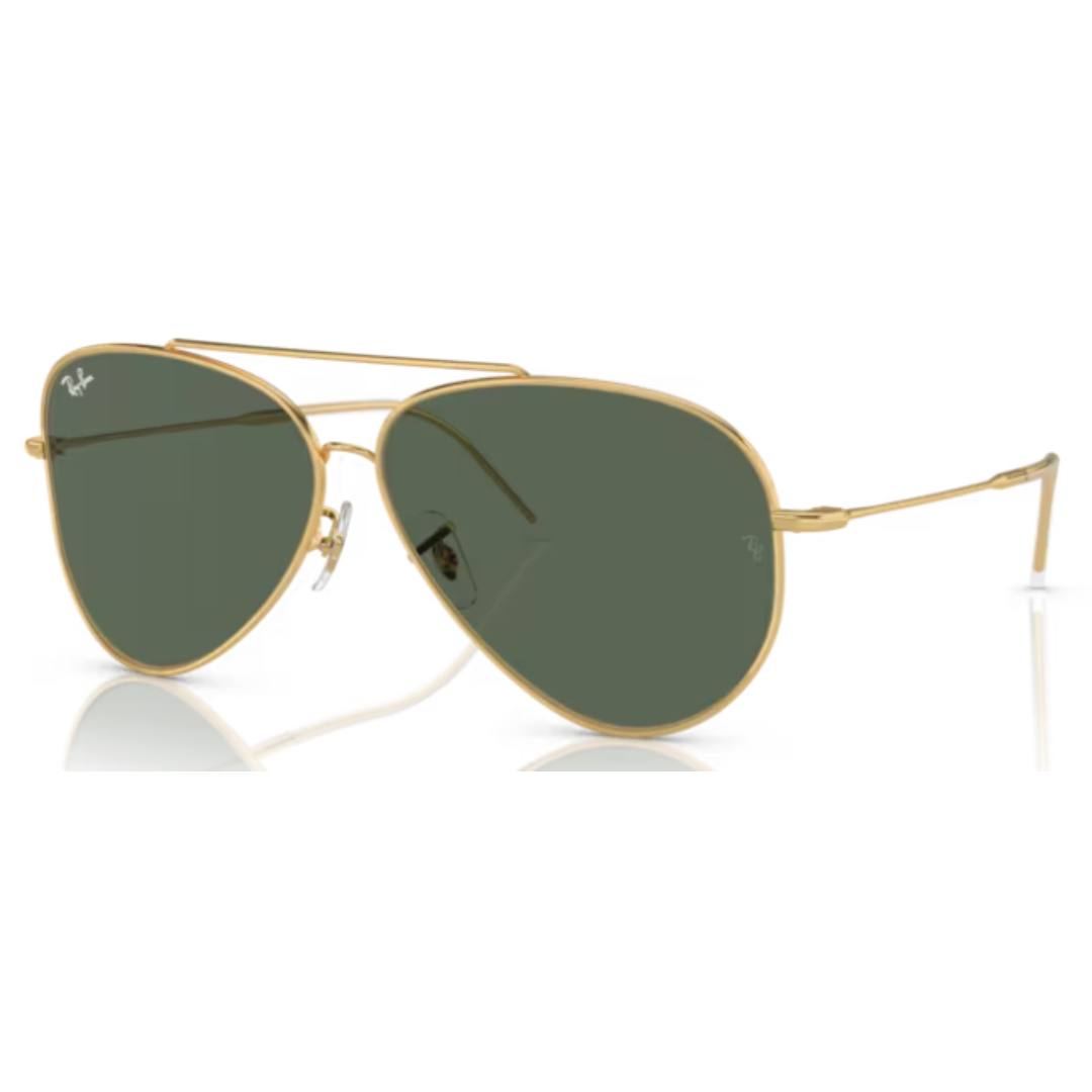 Ray Ban Aviator Reverse RB 0101S 001/VR Gold / Green Sunglasses