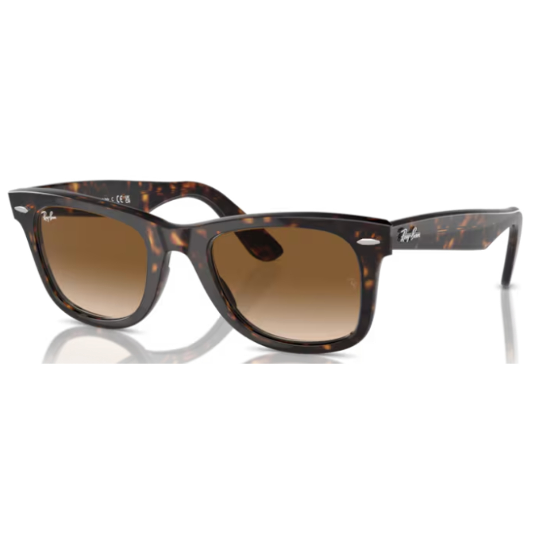 Ray Ban Wayfarer RB 2140 902/51 Tortoise / Light Brown Sunglasses