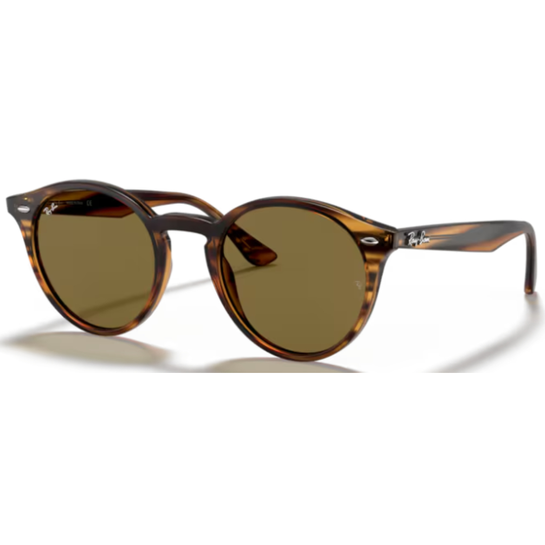 Ray Ban RB 2180 820/73 Striped Red Havana  / Dark Brown Sunglasses
