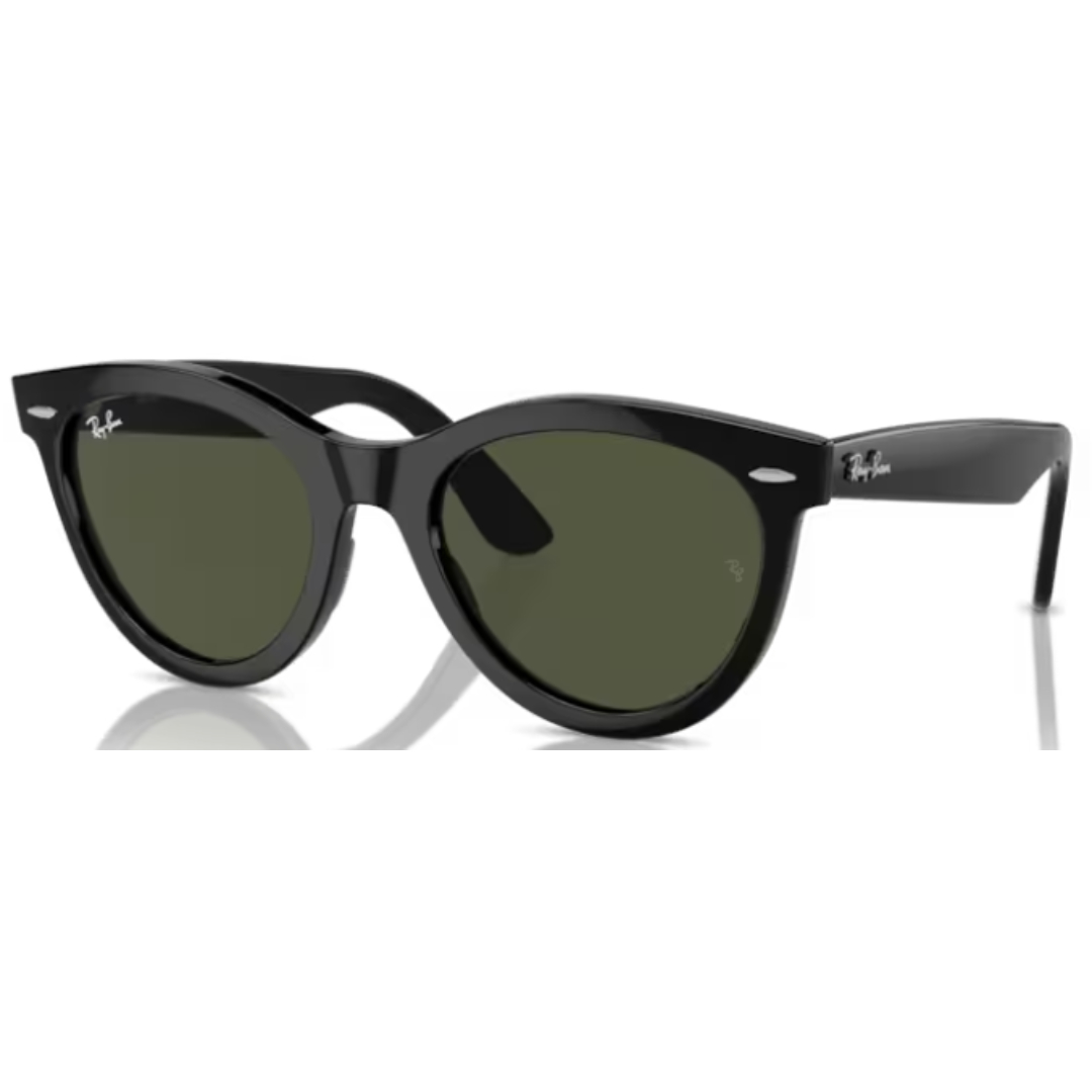 Ray Ban Wayfarer Way RB 2241 901/31 Black / Green Sunglasses