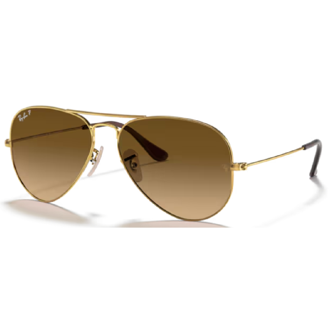 Ray Ban Aviator Large Metal RB 3025 001/M2 Gold / Brown Polarized Sunglasses