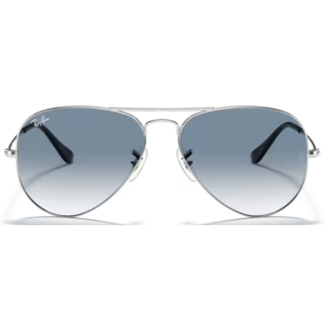 Ray Ban Aviator Large Metal RB 3025 003/3F Silver / Light Blue Gradient Sunglasses