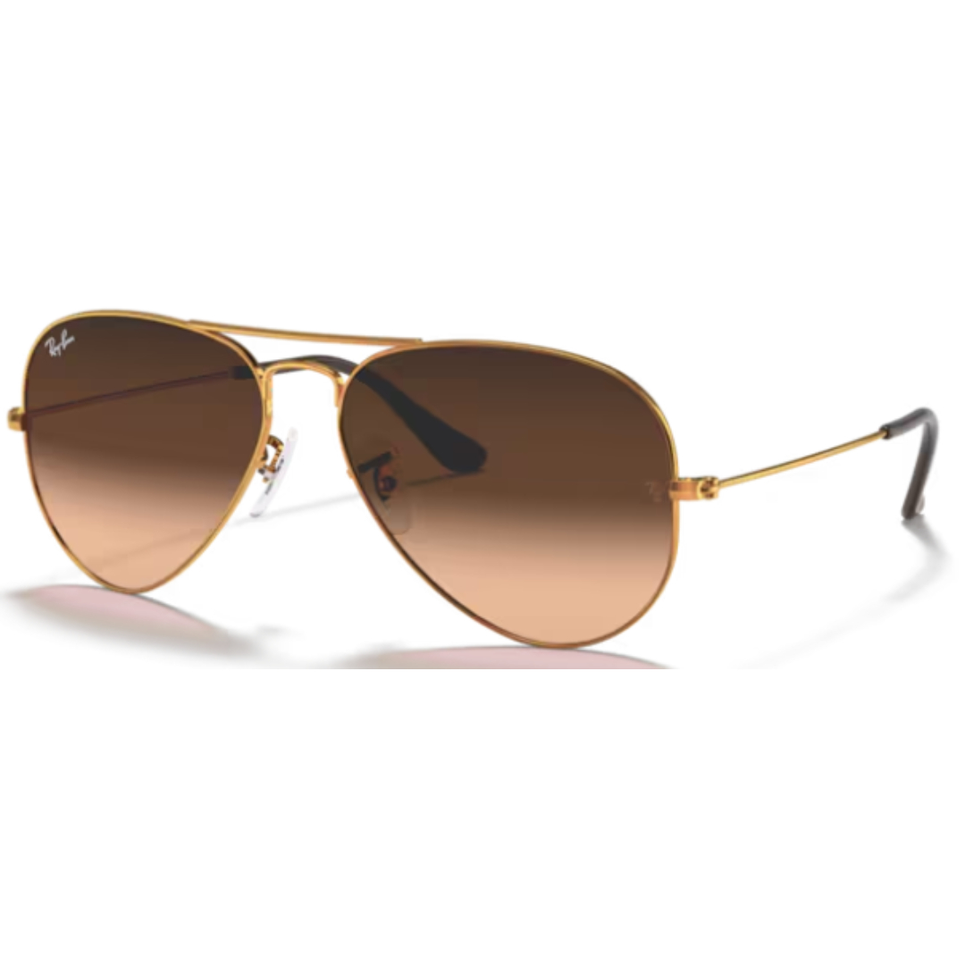 Ray Ban Aviator Large Metal RB 3025 9001A5 Light Brown / Pink Brown Sunglasses