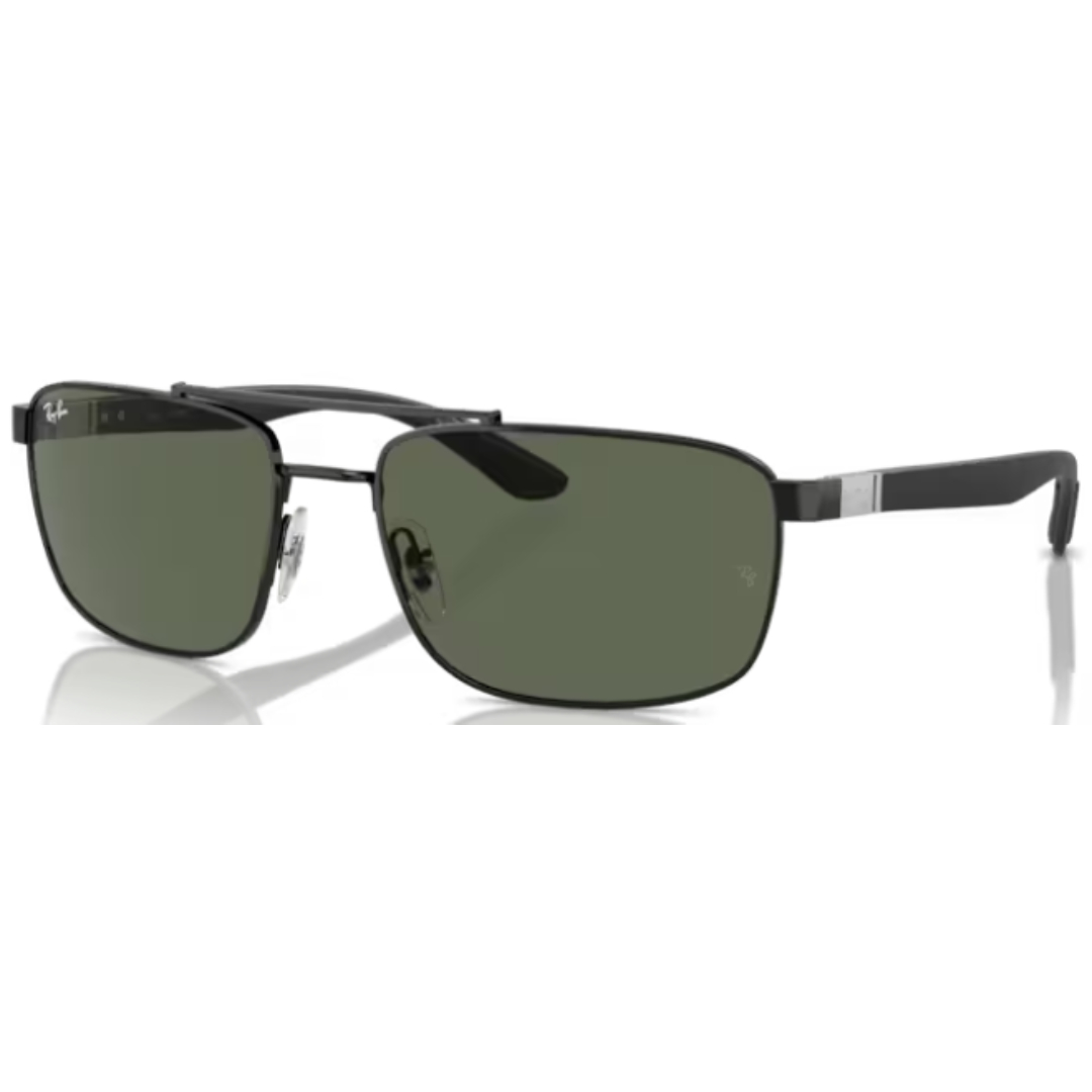 Ray Ban RB 3737 002/71 Black / Dark Green Sunglasses