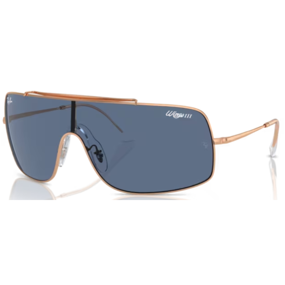 Ray Ban Wings iii RB 3897 920280 Rose Gold / Dark Blue Sunglasses