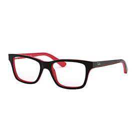RAY BAN JUNIOR 1536 Glasses BLACK ON RED