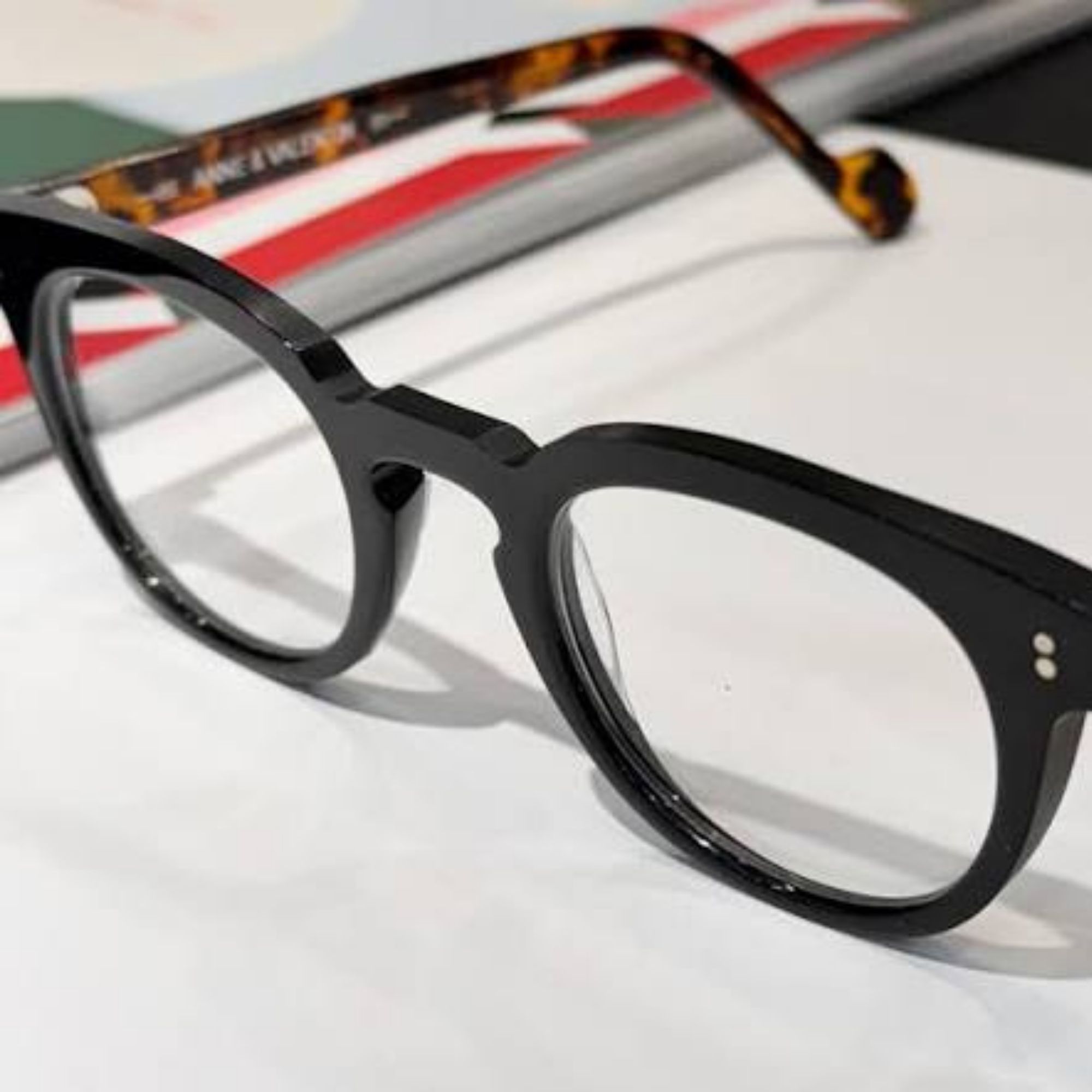 Anne et Valentin DRYDEN 2 21C13 black and dark tortoiseshell designer glasses 46mm