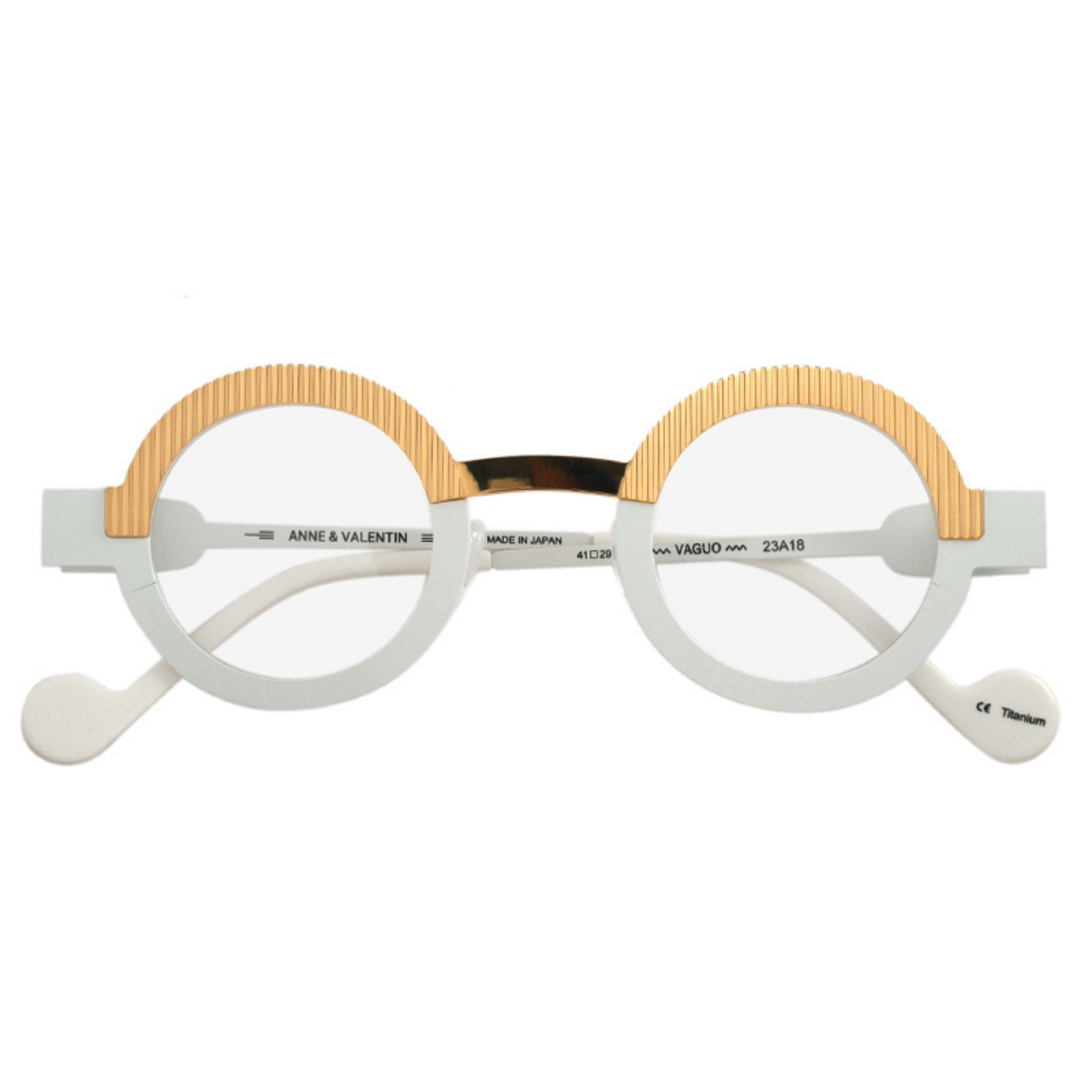 Anne & Valentin Vaguo 23A18 Ivory & Gold Glasses